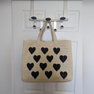 Btb Los Angeles Be Mine Straw Tote